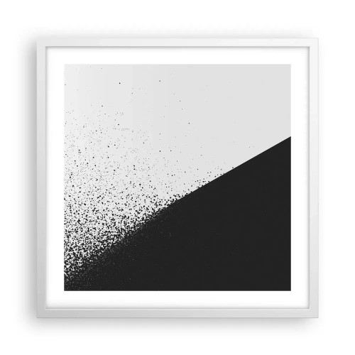 Affisch i vit ram - Snabbare, mer - 50x50 cm