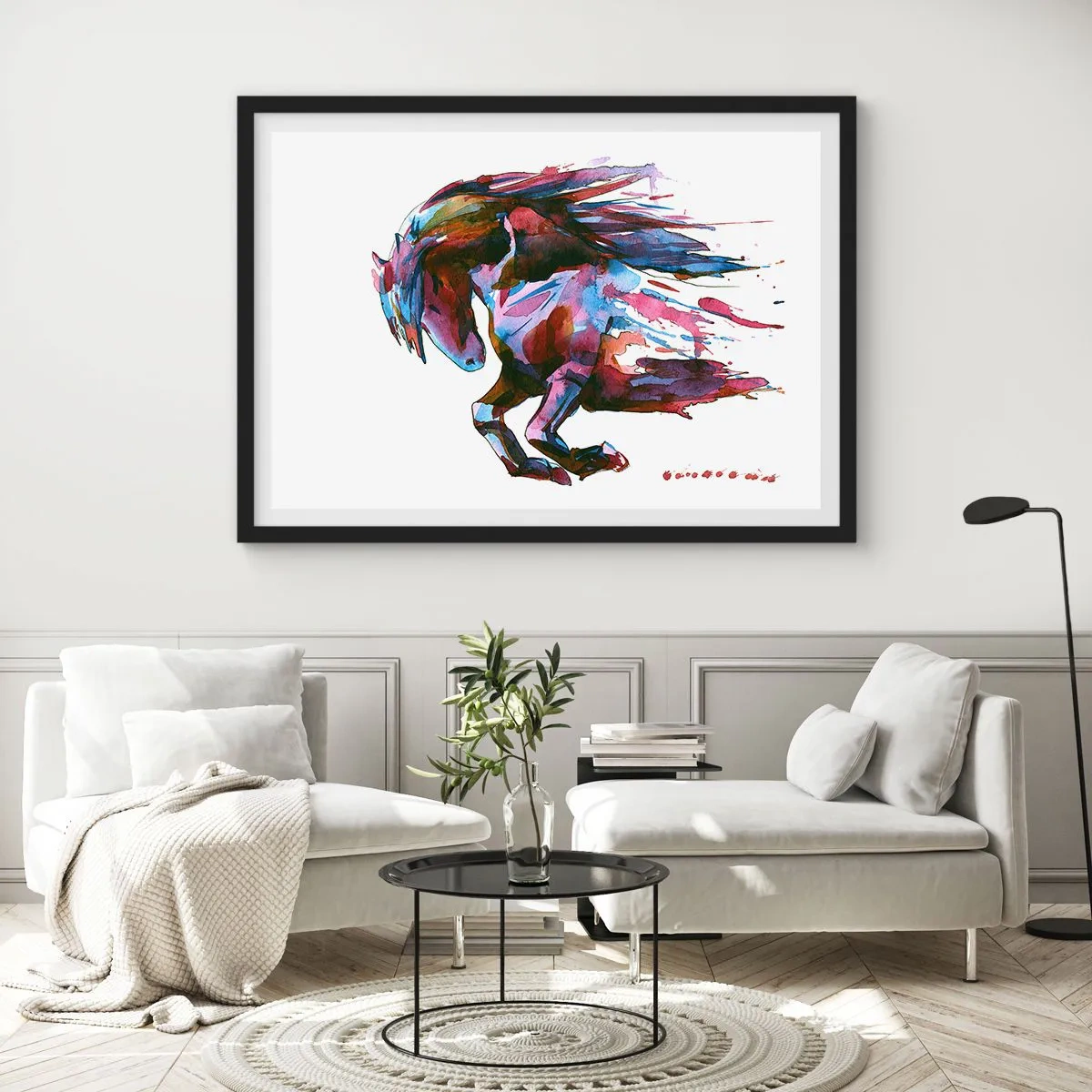 Affisch i svart ram - I extas - 40x30 cm
