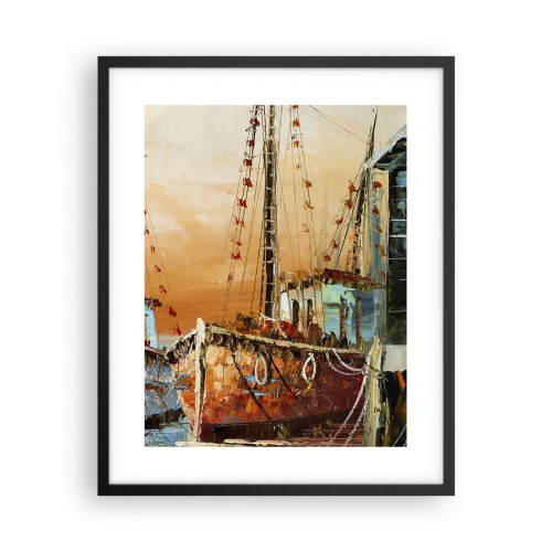 Affisch i svart ram - Lugn hemresa - 40x50 cm