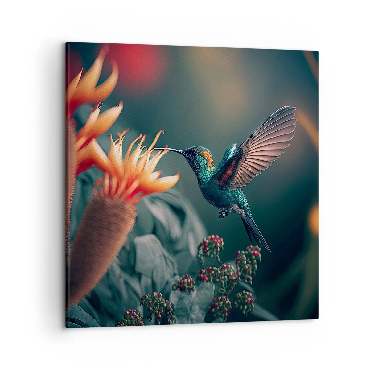 Canvastavla - Bild på duk - Ett verkligt färgglatt liv - 50x50 cm