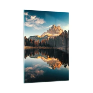 Glastavla - Bild på glas - Dubbelt landskap - 80x120 cm