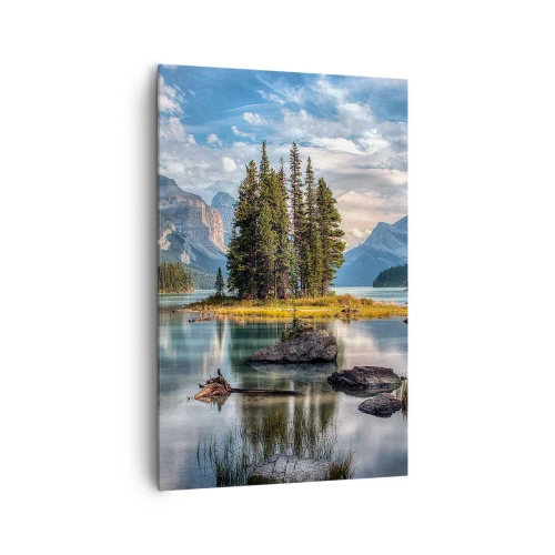 Canvastavla - Bild på duk - Vid stort och rent vatten - 80x120 cm