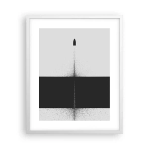 Affisch i vit ram - Rakt mot målet - 40x50 cm