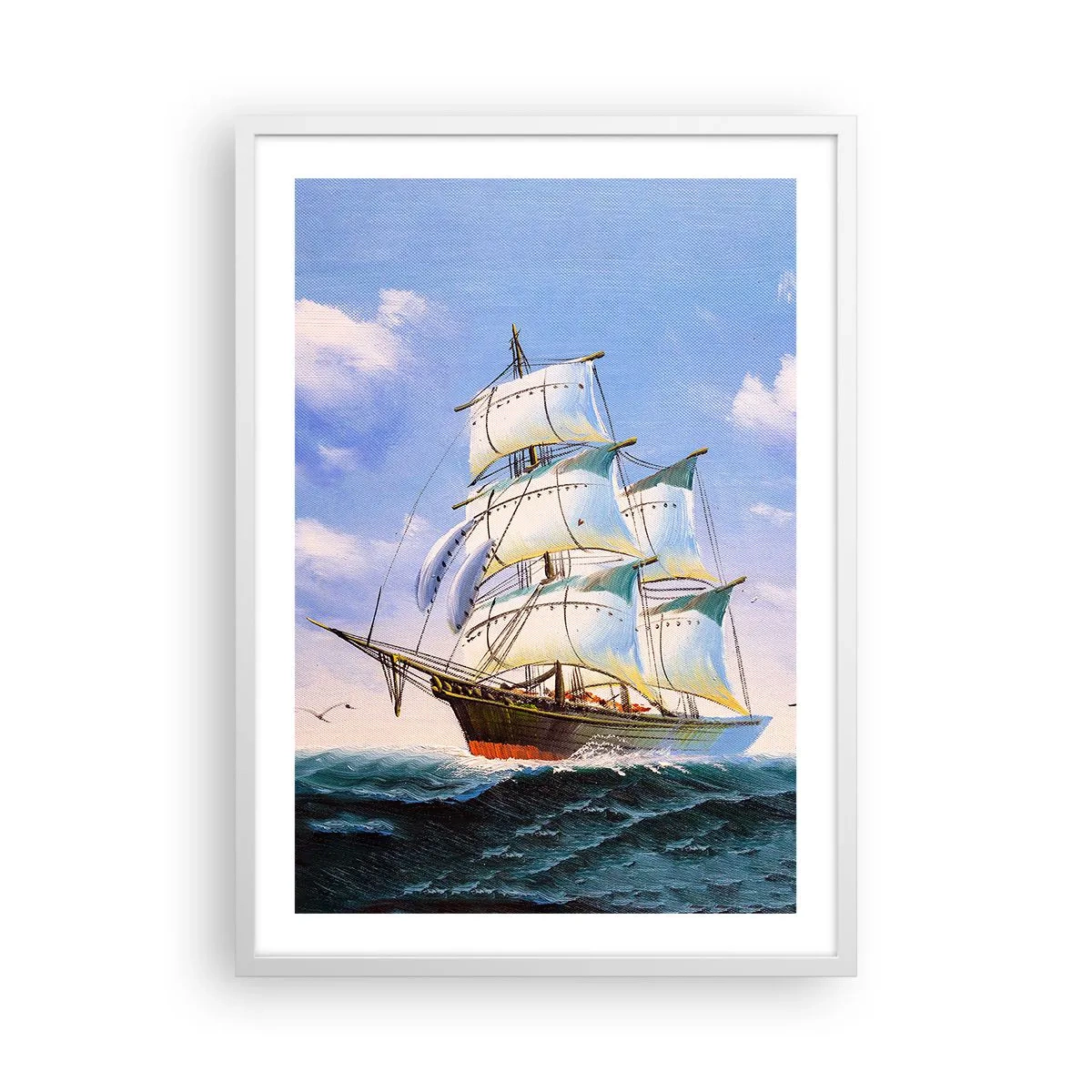 Affisch i vit ram - Stolt med vinden - 50x70 cm