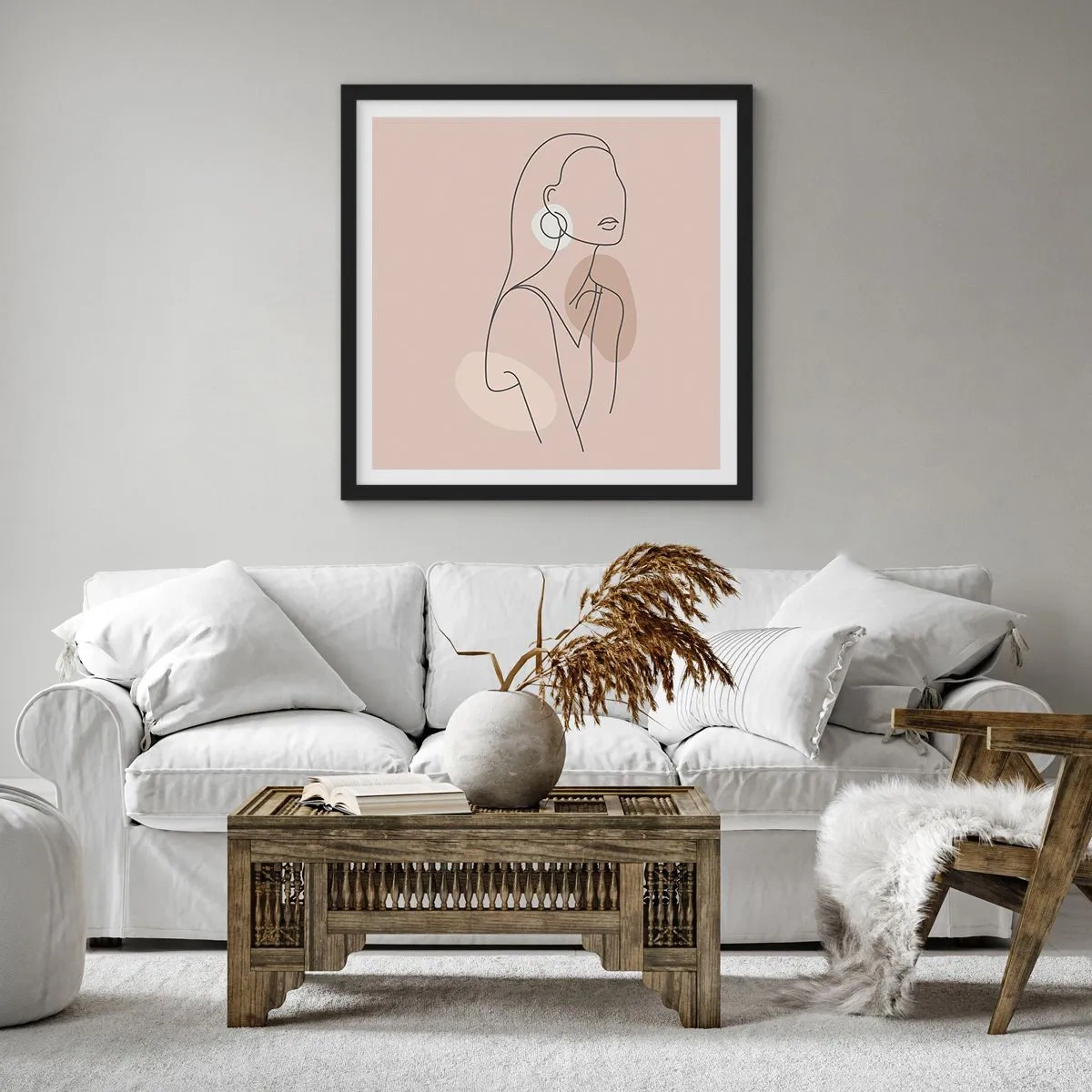 Affisch i svart ram - Flickaktighetens ikon - 60x60 cm