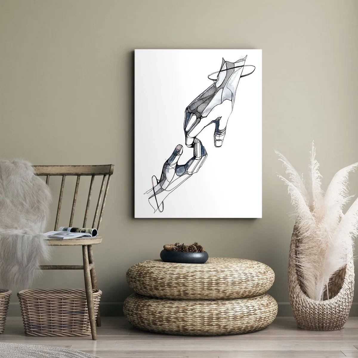 Canvastavla - Bild på duk - God gest - 80x120 cm