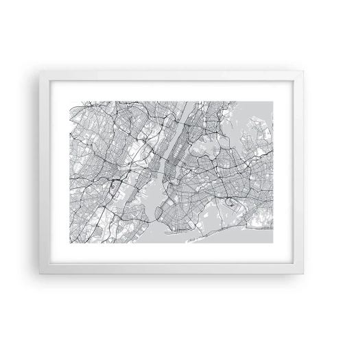 Affisch i vit ram - Metropolens anatomi - 40x30 cm