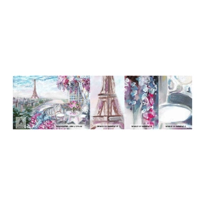 Provbit av självhäftande fototapet Deluxe Sticker - Här är vackrast i maj - Stad, Eiffeltornet, Paris - 100x30 cm