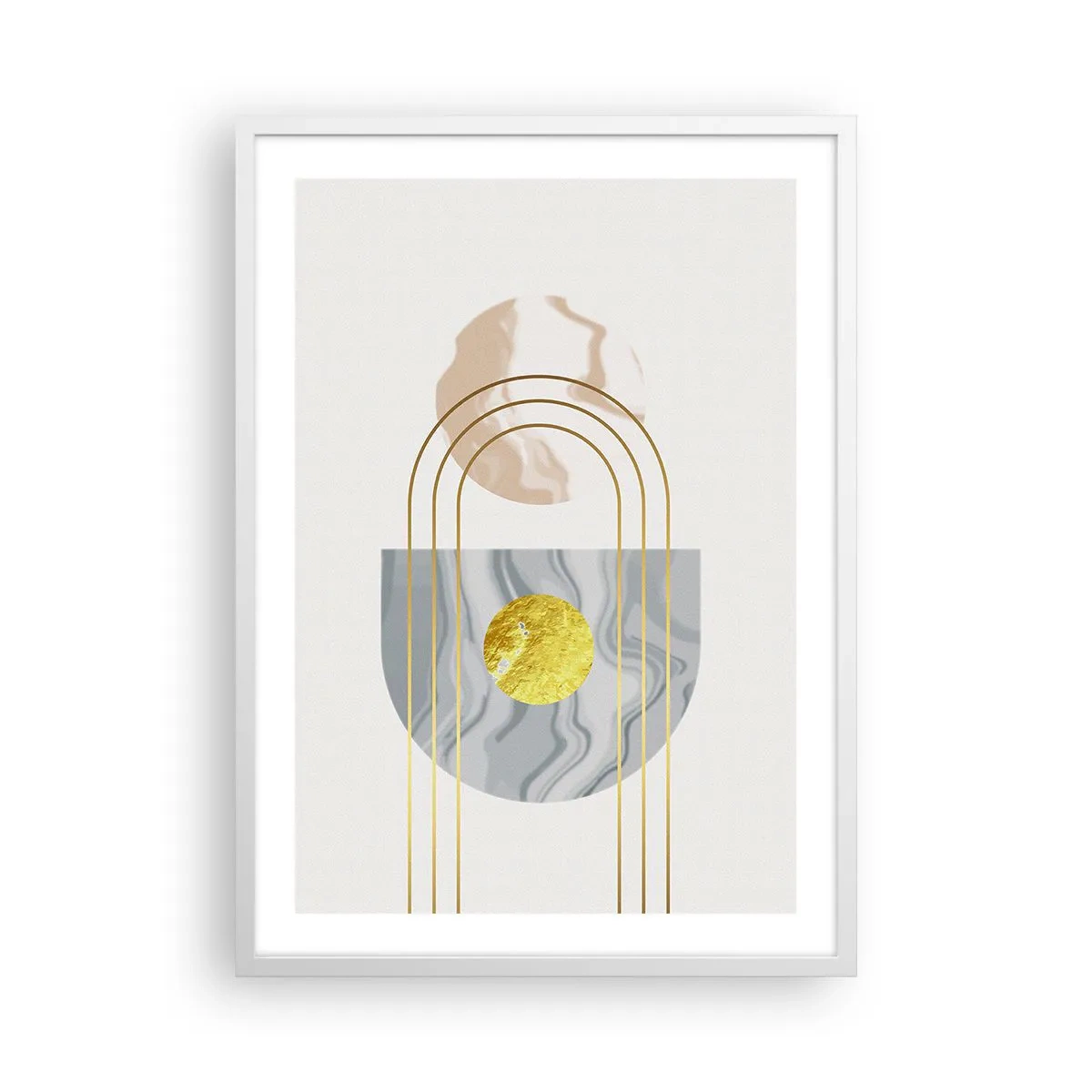 Affisch i vit ram - Ljushet och sken - 50x70 cm