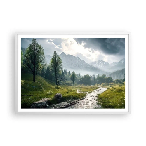 Affisch i vit ram - Fram och tillbaka - 100x70 cm