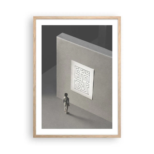 Affisch i ram av ljusek - Men var är jag? - 50x70 cm