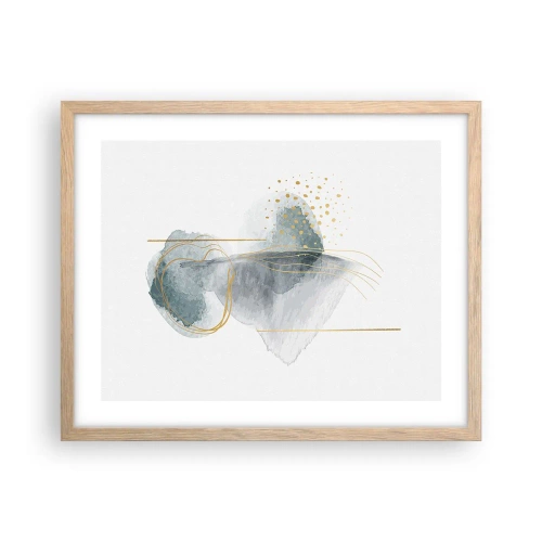 Affisch i ram av ljusek - Om gråhetens och guldets förhållanden - 50x40 cm