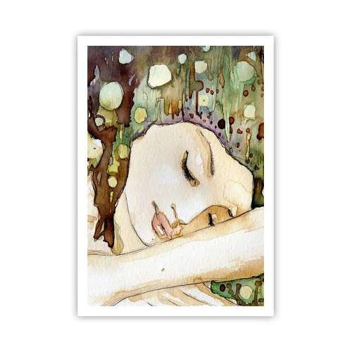 Affisch - Smaragd-viol dröm - 70x100 cm