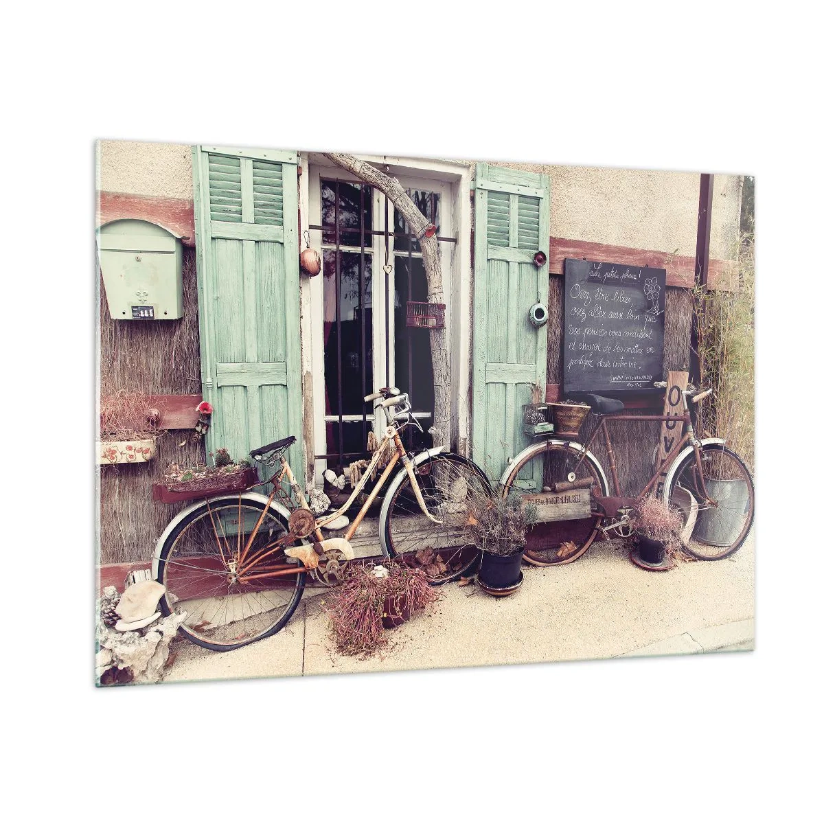 Glastavla - Bild på glas - Länge leve provinsen - 100x70 cm