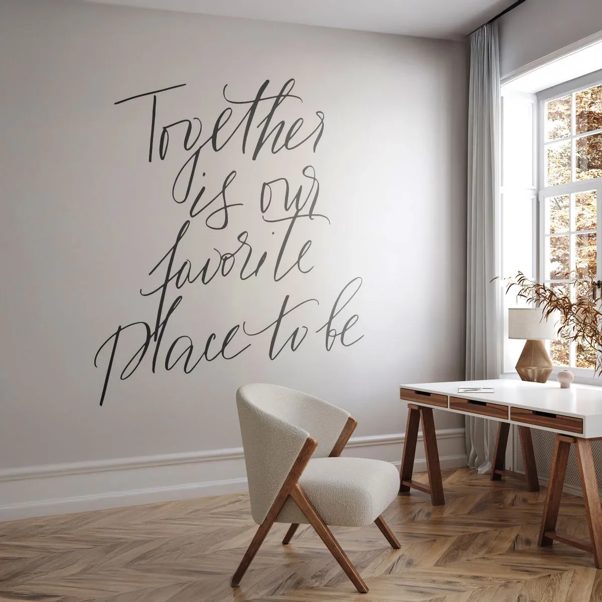 Fototapet Premium Canvas - Känner du också det? - Typografi, Bekräftelse, Maxim - 250x175 cm