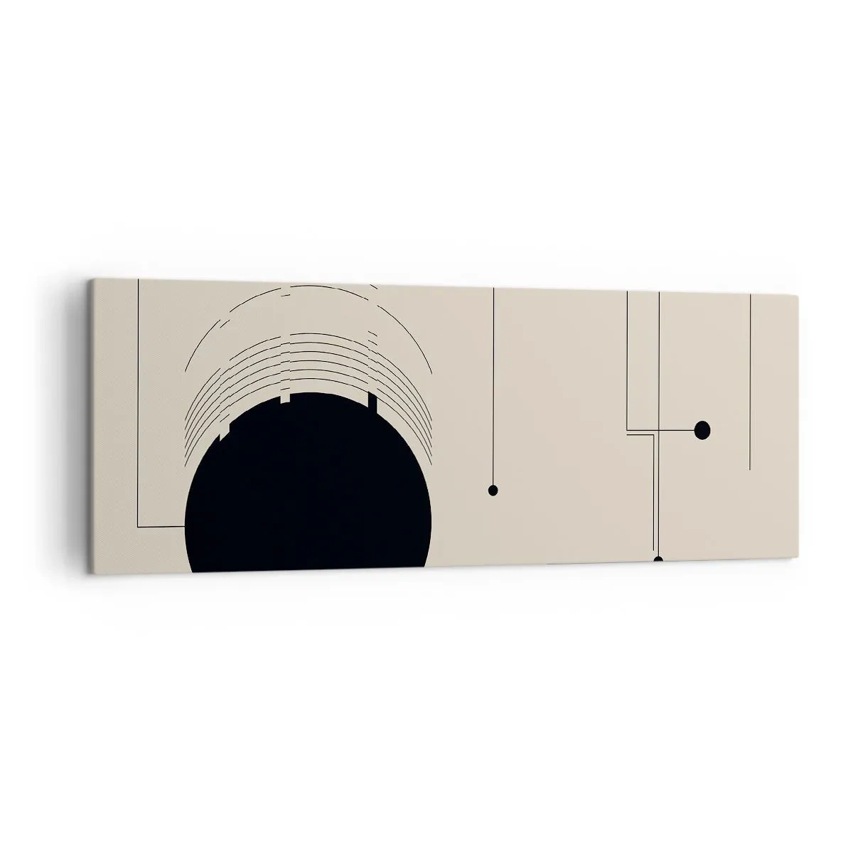 Canvastavla - Bild på duk - Fjädrande och dynamisk komposition - 140x50 cm