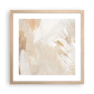 Affisch i ram av ljusek - Pastellfärgad komposition - 40x40 cm