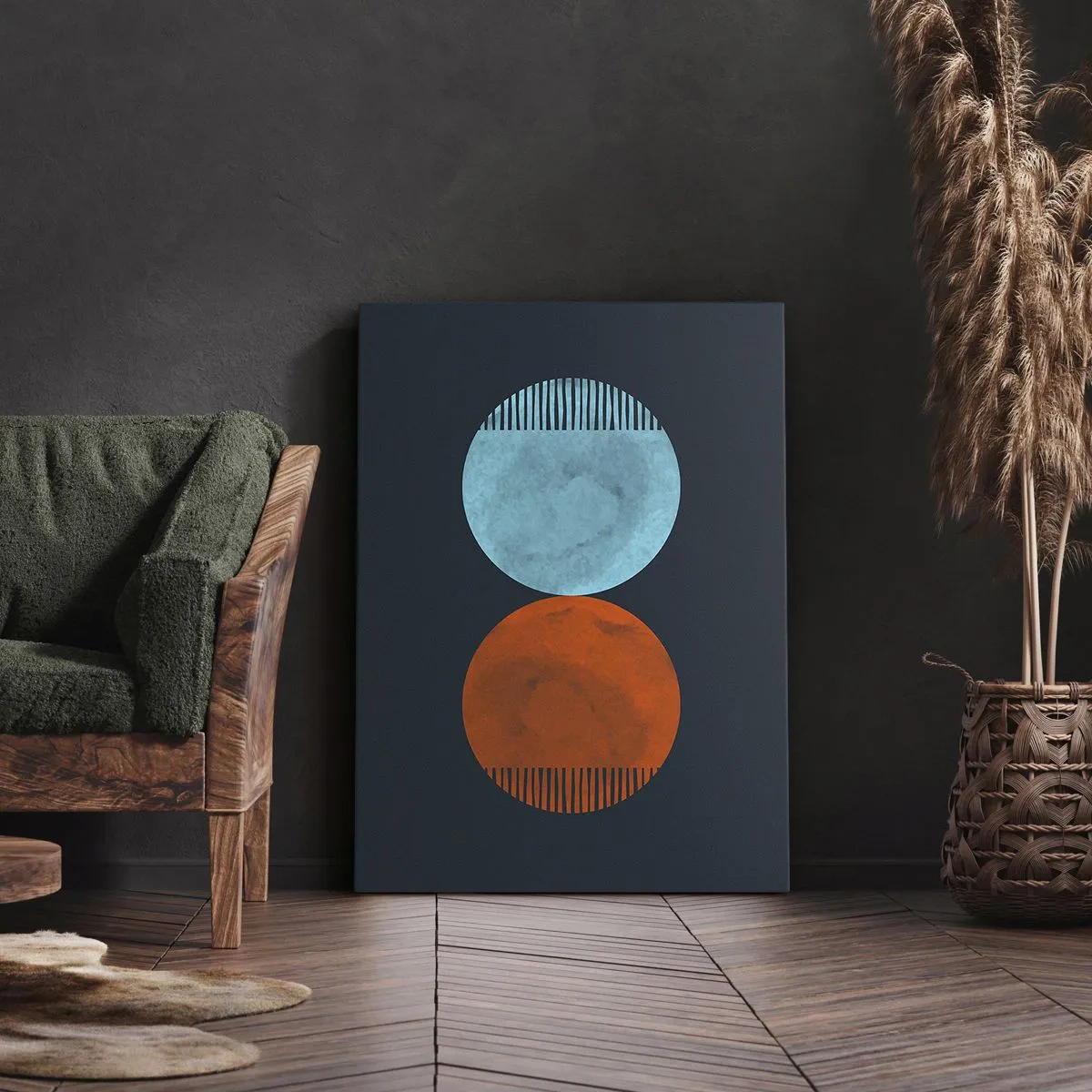 Canvastavla - Bild på duk - Endast geometri? - 50x70 cm