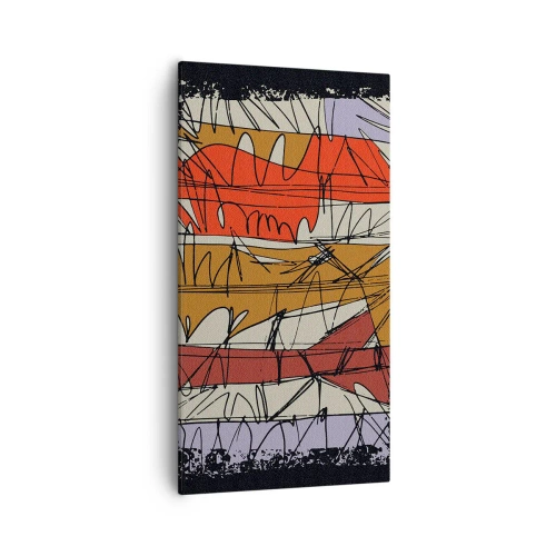 Canvastavla - Bild på duk - Spontan komposition - 55x100 cm