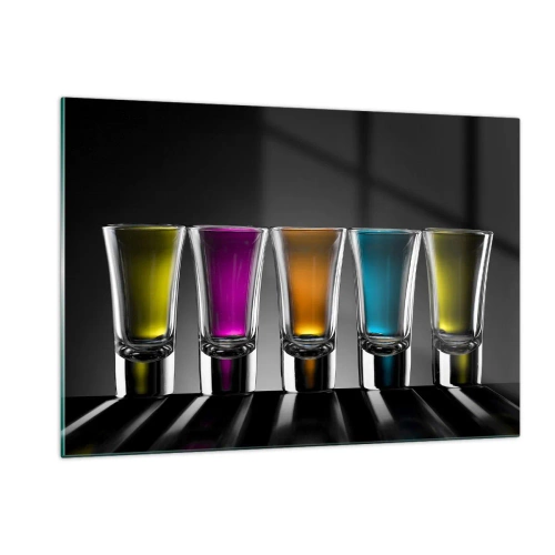 Glastavla - Bild på glas - Glädjen färger - 120x80 cm