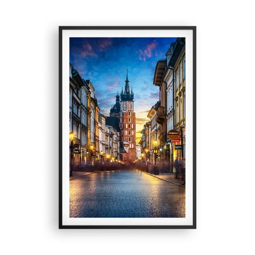 Affisch i svart ram - Krakows charm - 61x91 cm