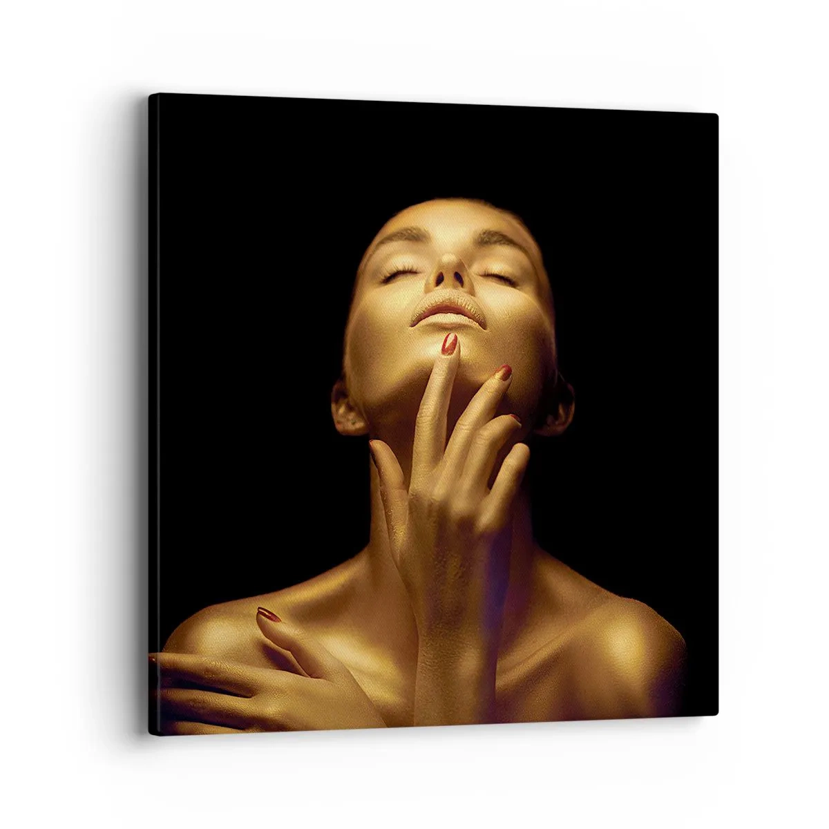 Canvastavla - Bild på duk - Som guldsilke - 40x40 cm