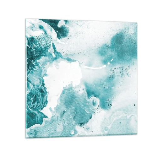 Glastavla - Bild på glas - Blåa laguner - 60x60 cm