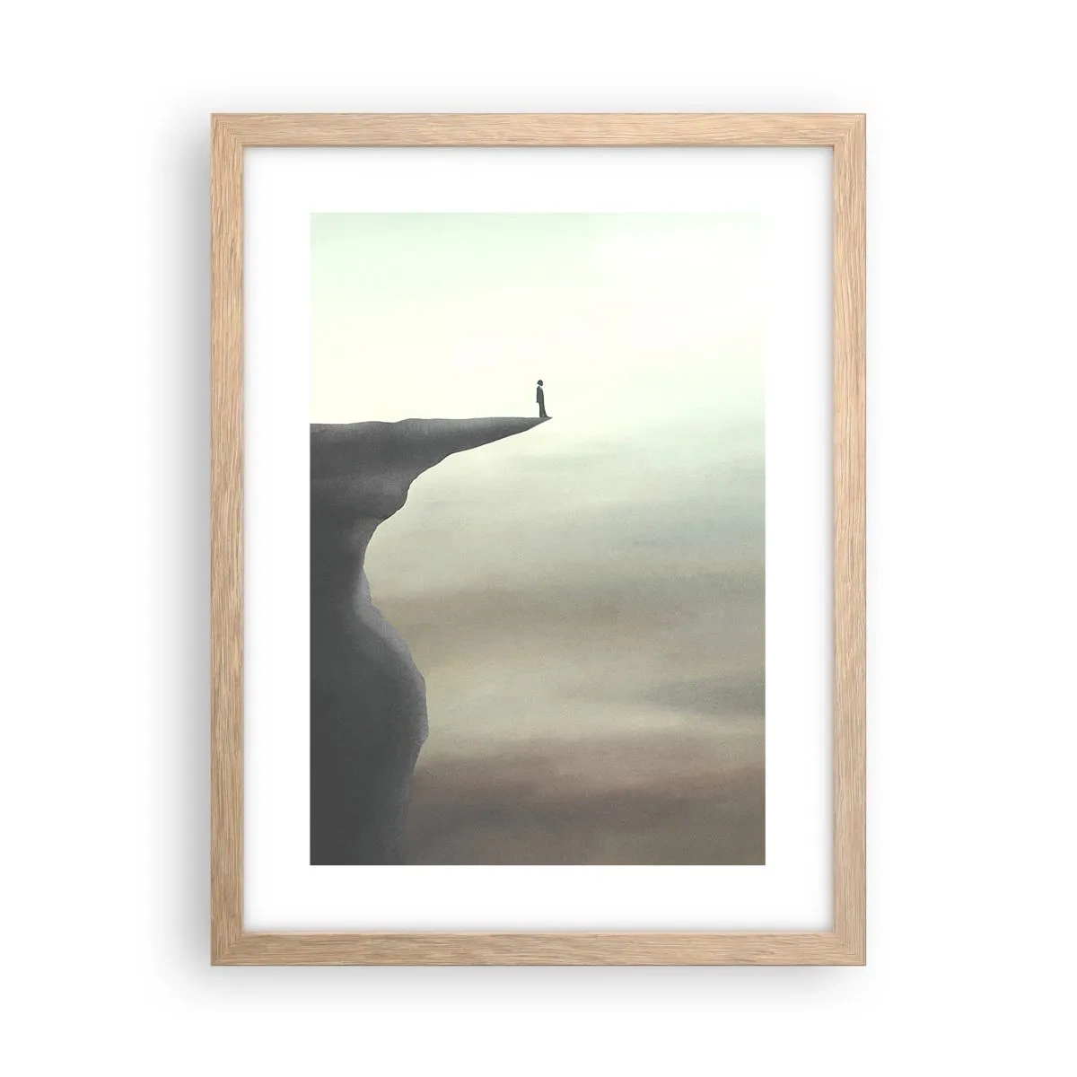 Affisch i ram av ljusek - Uppåt, naturligtvis! - 30x40 cm