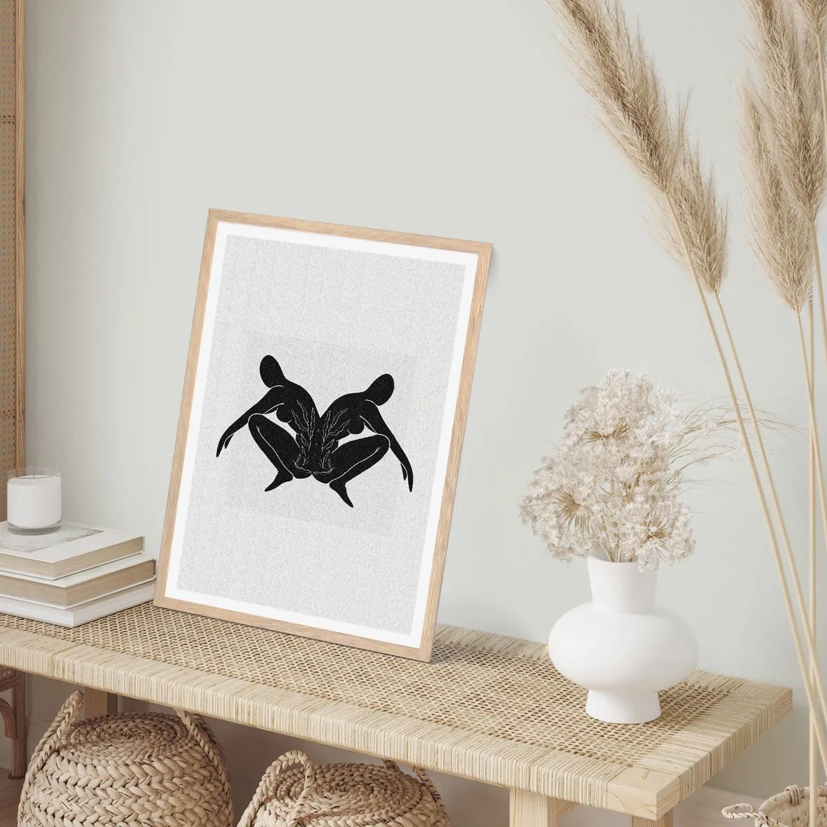 Affisch i ram av ljusek - En delad själ - 40x50 cm