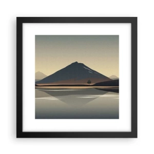 Affisch i svart ram - Spegelbild - 30x30 cm