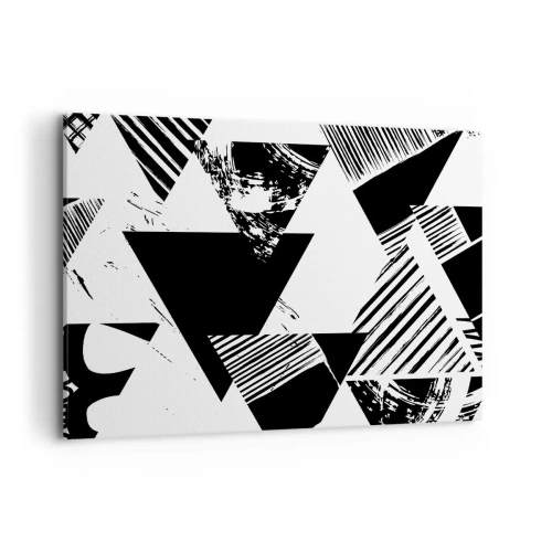 Canvastavla - Bild på duk - Det regnar trianglar - 100x70 cm