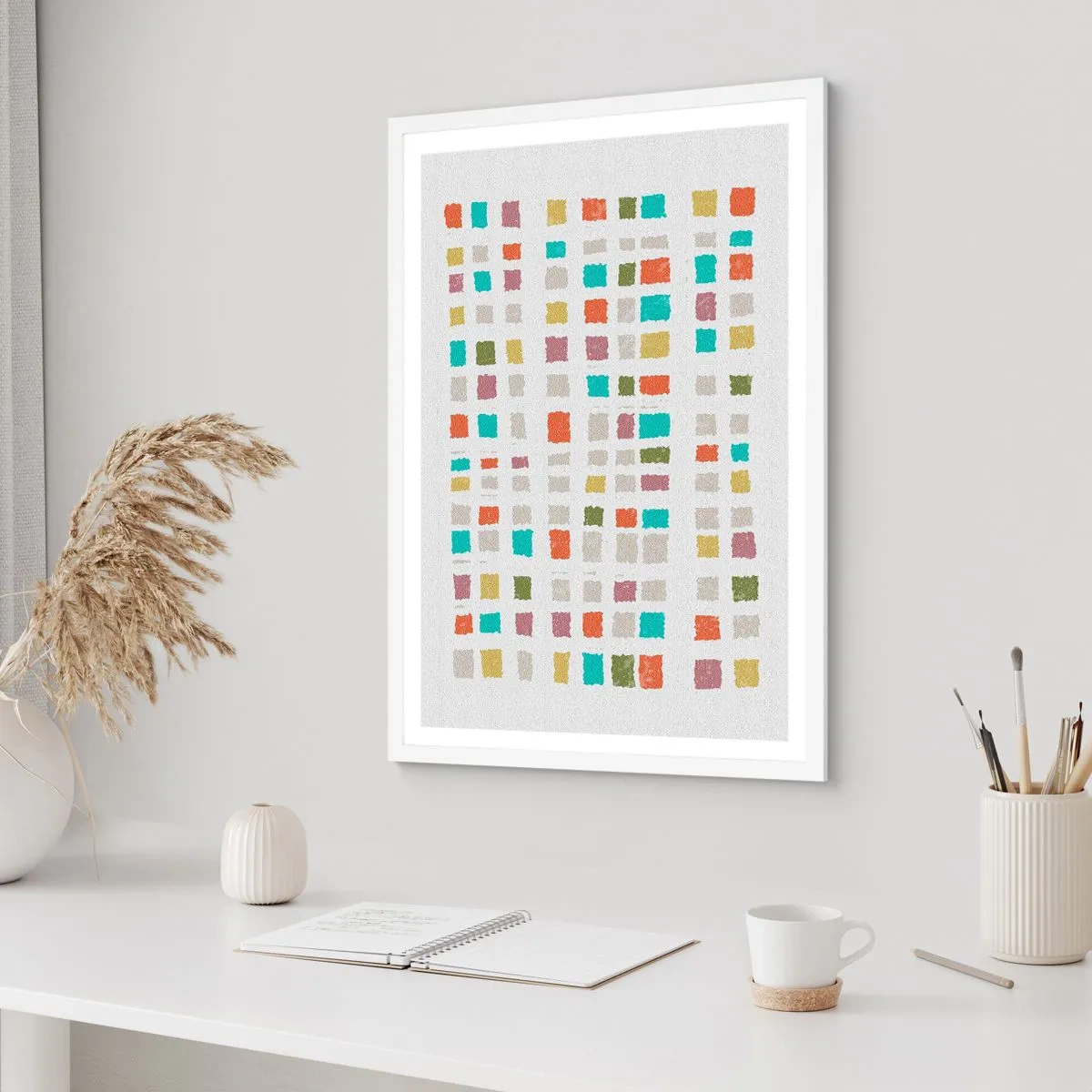 Affisch i vit ram - Ett okänt spel - 50x70 cm