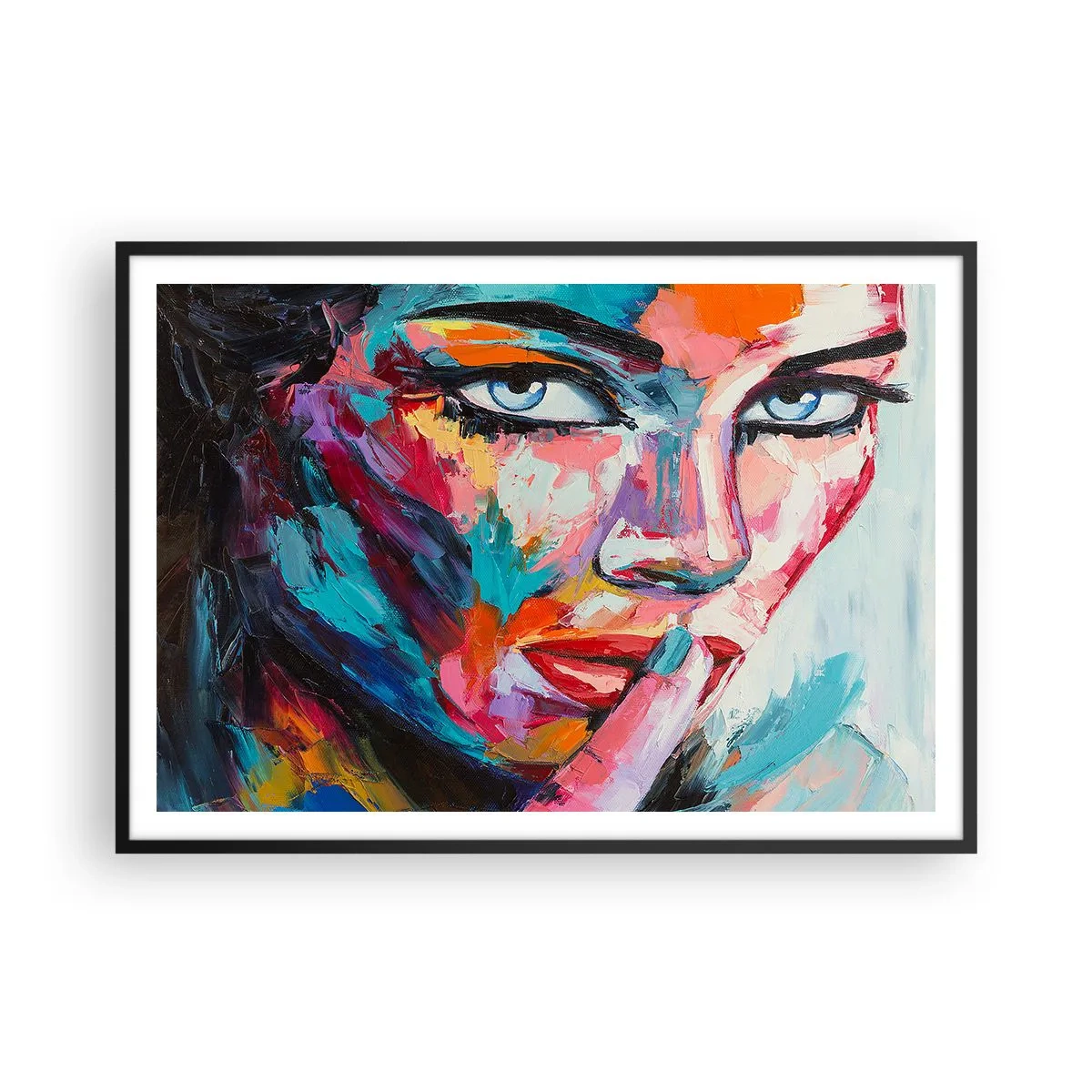 Affisch i svart ram - Vår första hemlighet - 100x70 cm