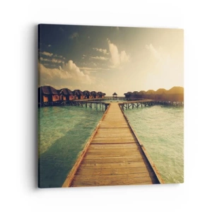 Canvastavla - Bild på duk - Varm inbjudan - 40x40 cm