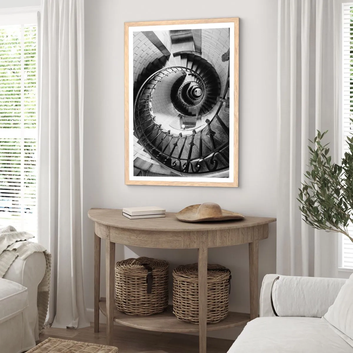 Affisch i ram av ljusek - Högre och högre - 70x100 cm