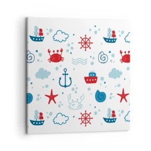 Canvastavla - Bild på duk - Marin saga - 50x50 cm