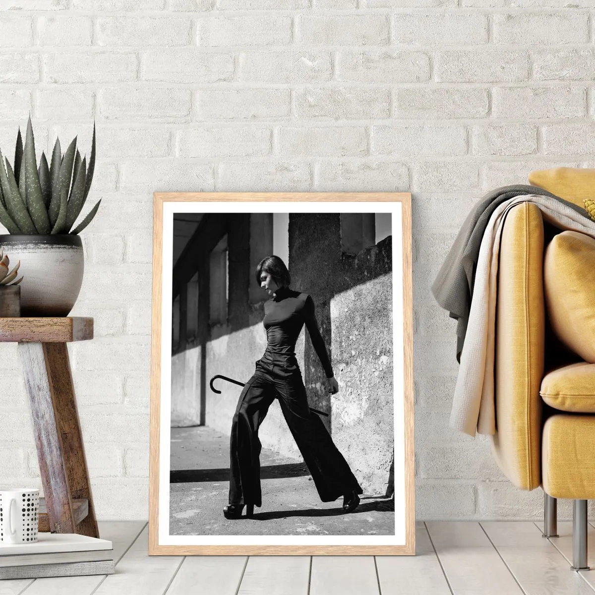 Affisch i ram av ljusek - Stadselegans - 61x91 cm
