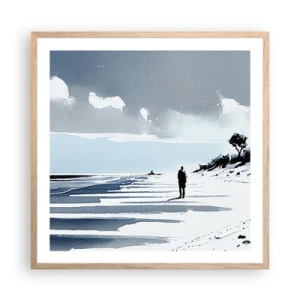 Affisch i ram av ljusek - Ensam - 60x60 cm