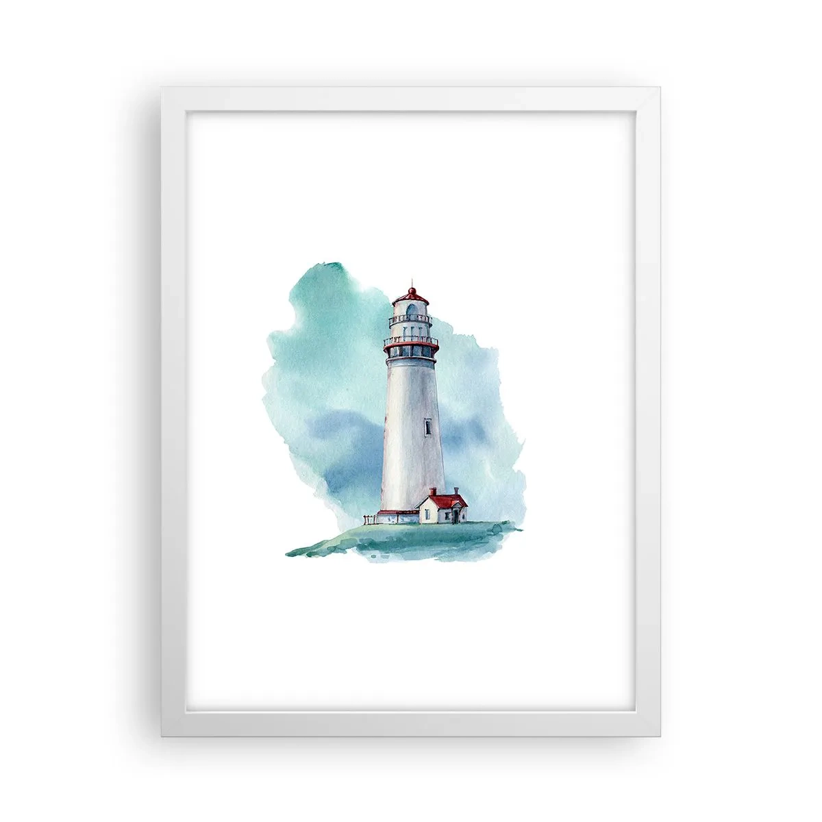 Affisch i vit ram - Milda syster av det blåa - 30x40 cm