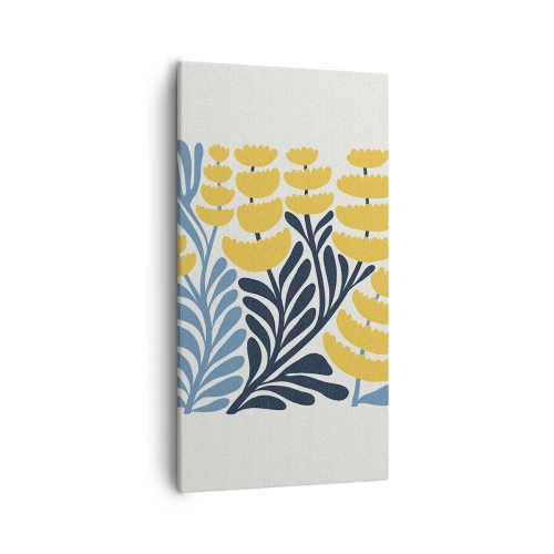 Canvastavla - Bild på duk - Solig rabatt - 55x100 cm