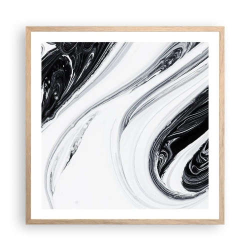 Affisch i ram av ljusek - Motsatskombination - 60x60 cm