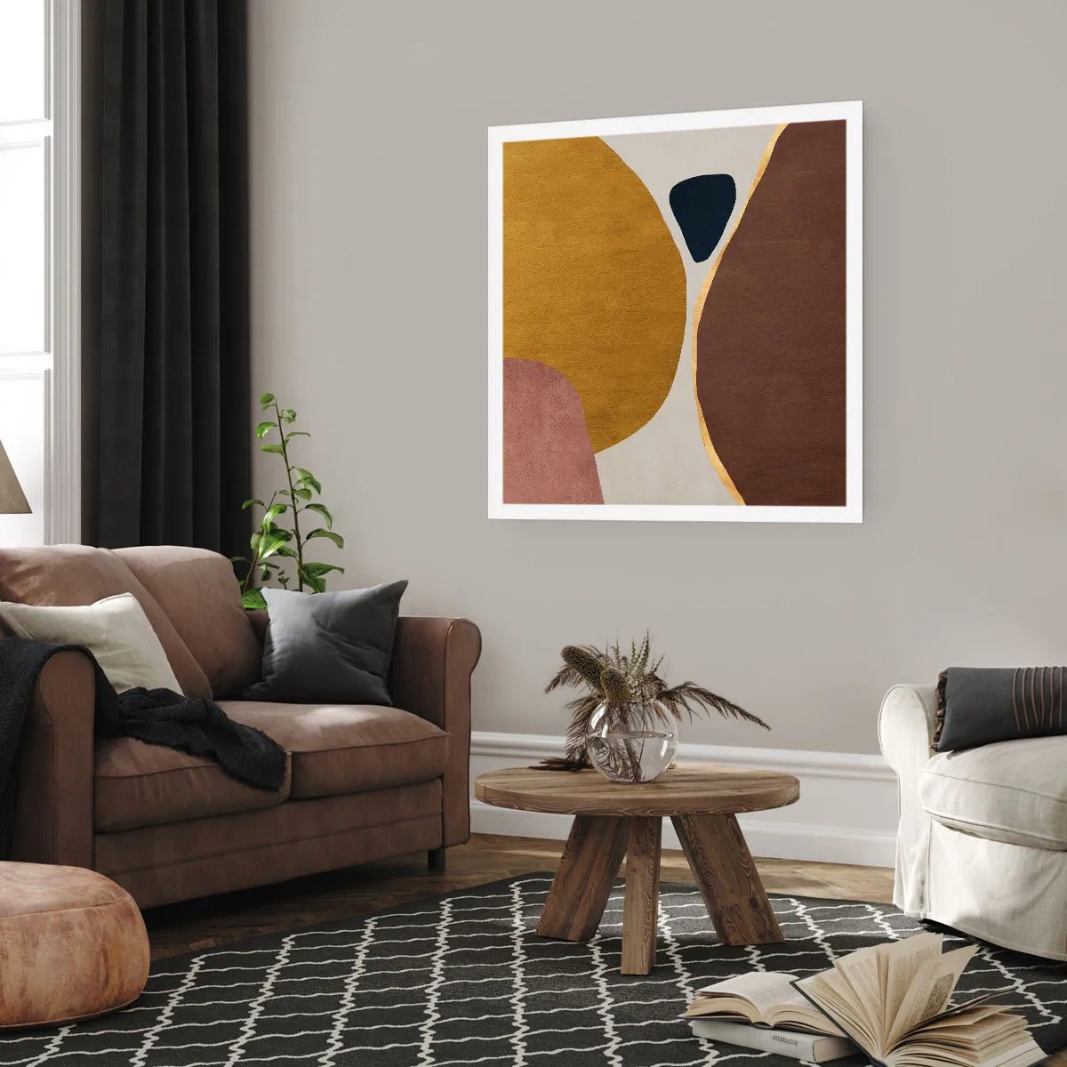 Affisch - Abstraktion - en plats i rymden - 40x40 cm