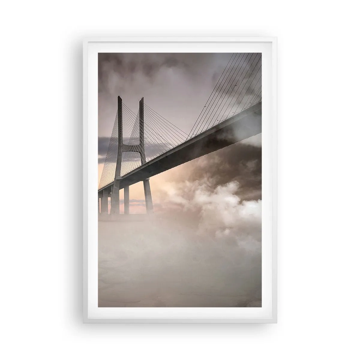 Affisch i vit ram - Vid en flod som inte finns - 61x91 cm