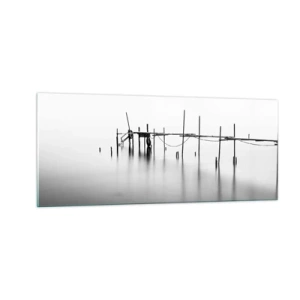 Glastavla - Bild på glas - Och om världen inte finns? - 100x40 cm