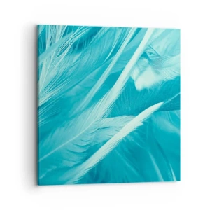 Canvastavla - Bild på duk - Drunkna i dun - 70x70 cm