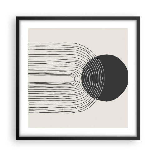 Affisch i svart ram - Darr och säkerhet - 50x50 cm