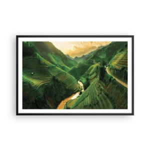 Affisch i svart ram - Vietnamesisk dal - 91x61 cm