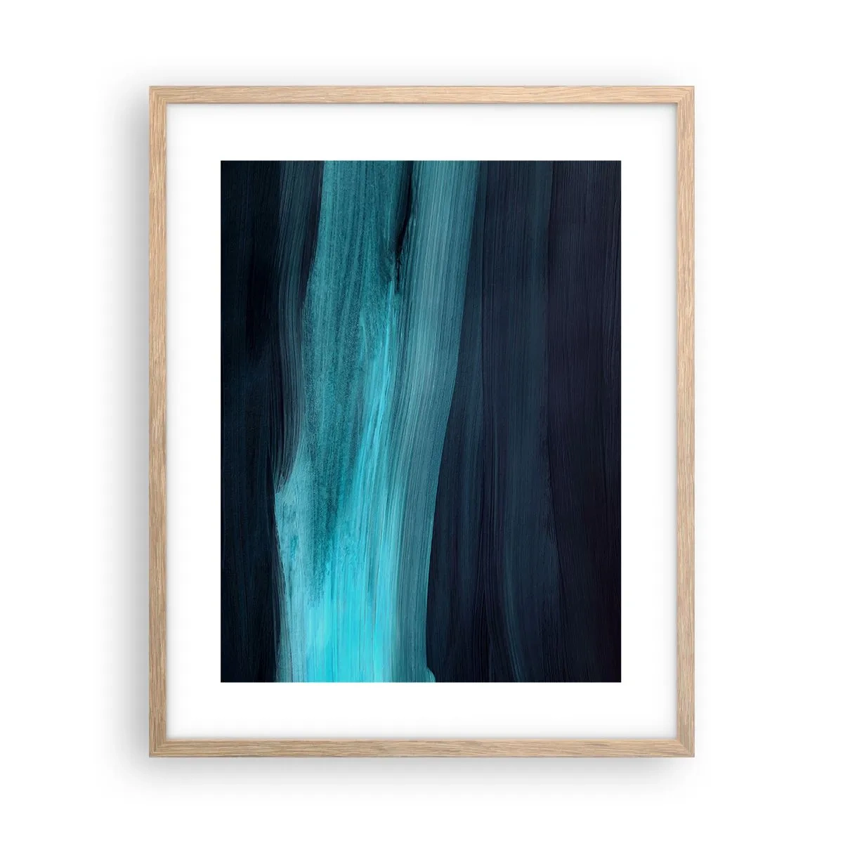 Affisch i ram av ljusek - Flyt med strömmen - 40x50 cm