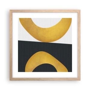 Affisch i ram av ljusek - Öfr det första: guld - 40x40 cm