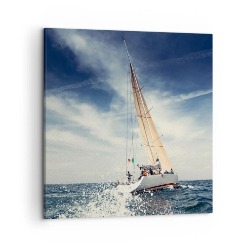 Canvastavla - Bild på duk - De hinner inte ikapp oss! - 50x50 cm